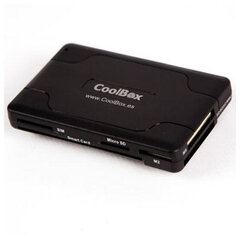Кардридер смарт-карт CoolBox CRE-065 USB 2.0 Чёрный цена и информация | Адаптеры и USB-hub | kaup24.ee