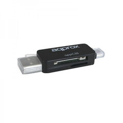 Кардридер approx! FLTLFL0083 APPC33 Micro SD/SD/MMC Micro USB 480 Mbps 32 GB Чёрный цена и информация | Адаптер Aten Video Splitter 2 port 450MHz | kaup24.ee