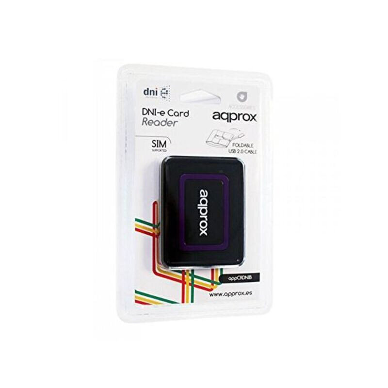 Elektrooniline ID-kaardi Lugeja approx! APPCRDNIB USB 2.0 Must цена и информация | USB jagajad, adapterid | kaup24.ee