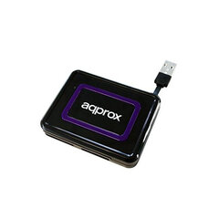 Elektrooniline ID-kaardi Lugeja approx! APPCRDNIB USB 2.0 Must hind ja info | USB jagajad, adapterid | kaup24.ee