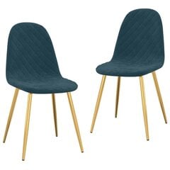 Valgomojo kėdės, 2 vnt, mėlynos hind ja info | Söögilaua toolid, köögitoolid | kaup24.ee