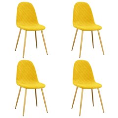 Valgomojo kėdės, 4 vnt, geltonos hind ja info | Söögitoolid, baaritoolid | kaup24.ee
