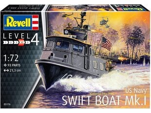 Сборная пластиковая модель Revell - US Navy Swift Boat Mk. I, 1/72, 05176 цена и информация | Конструкторы и кубики | kaup24.ee