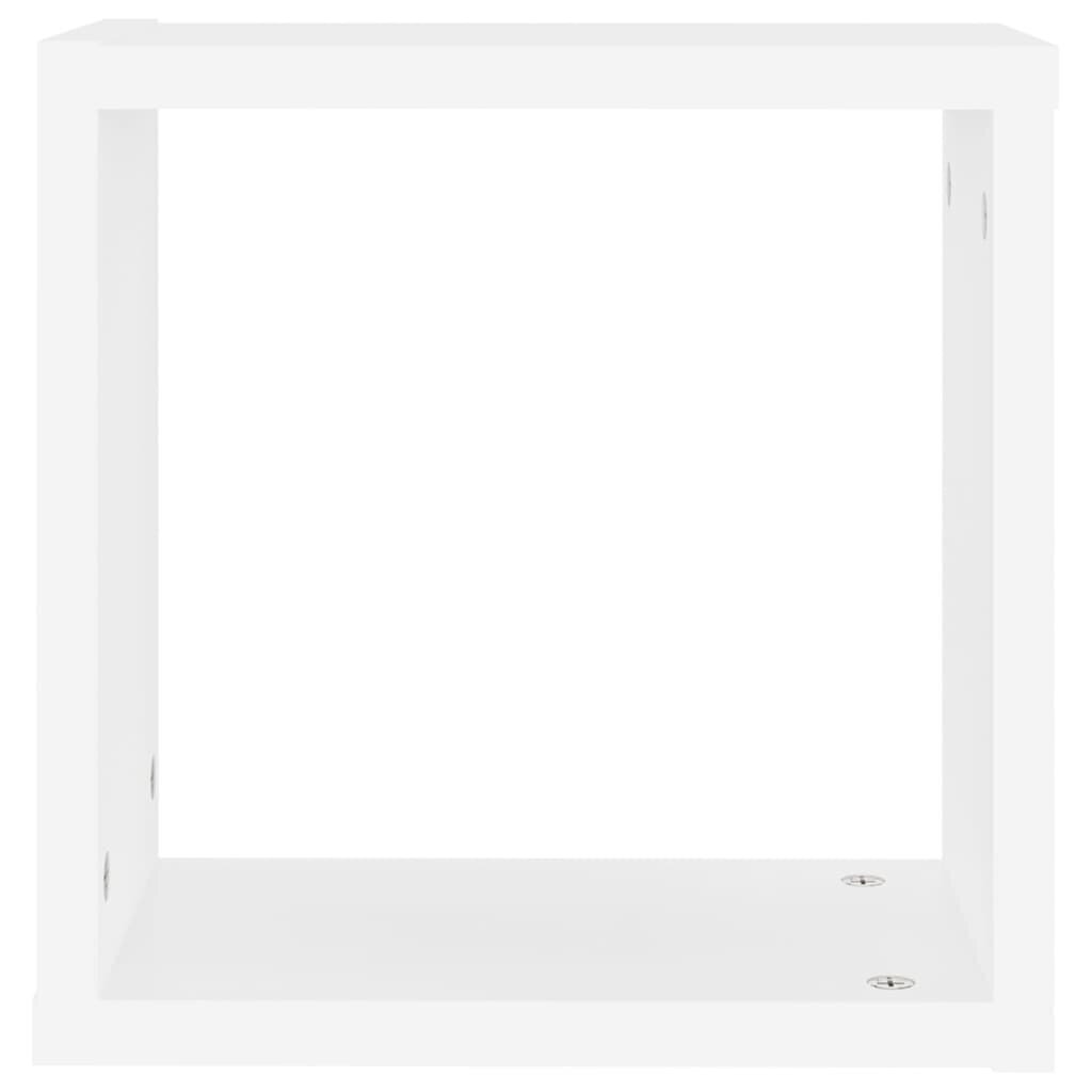 Sieninės lentynos, 30x15x30 cm, 4 vnt, baltos hind ja info | Riiulid | kaup24.ee