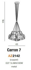 Azzardo rippvalgusti Carron 7 AZ2142 hind ja info | Rippvalgustid | kaup24.ee