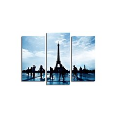 Kolmeosaline reproduktsioon Eiffeli torn hind ja info | Seinapildid | kaup24.ee