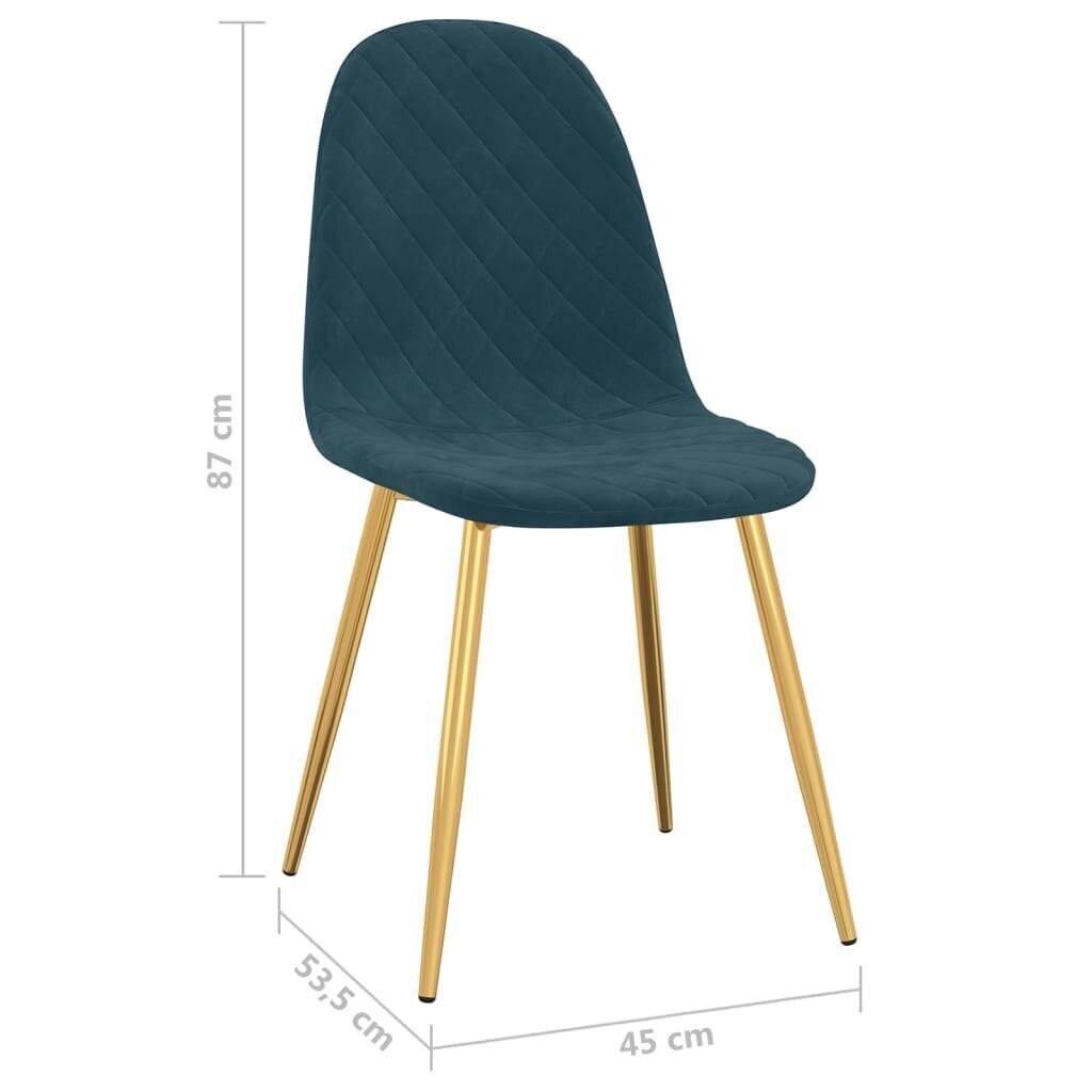 Valgomojo kėdės, 4 vnt, mėlynos hind ja info | Söögitoolid, baaritoolid | kaup24.ee