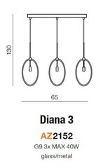 Azzardo подвесной светильник Diana 3 AZ2152 цена и информация | Люстры | kaup24.ee