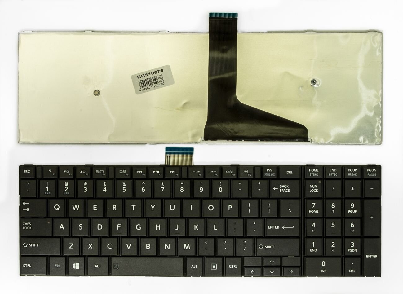 TOSHIBA klaviatuur: Satellite C50, C50A, C50-A, C50D-A, C55, C55T, C55D, C55-A, C55D-A hind ja info | Komponentide tarvikud | kaup24.ee