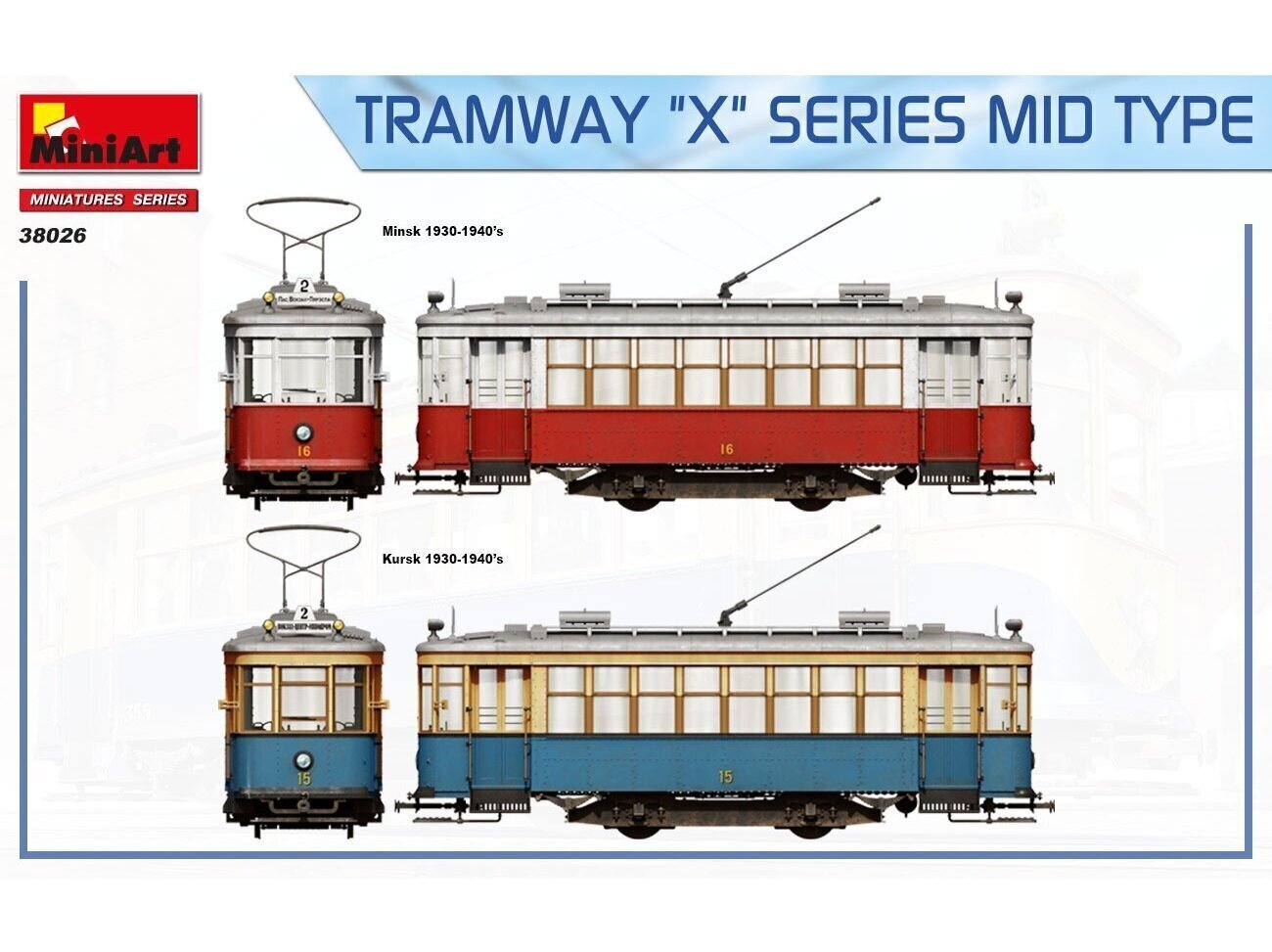 Miniart - Tramway "X" Series Mid Type, 1/35, 38026 hind ja info | Klotsid ja konstruktorid | kaup24.ee