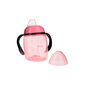 Akuku mittelekkiv pudel koos silikoonist tilaga, 280 ml, 6+ kuud, roosa, A0429 hind ja info | Lutipudelid ja aksessuaarid | kaup24.ee