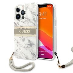 Чехол Guess TPU с мраморной полосой для iPhone 13 Pro Max, серый цена и информация | Чехлы для телефонов | kaup24.ee