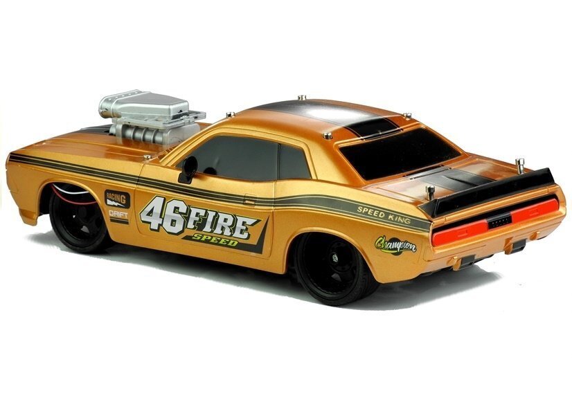 Kaugjuhitav auto Dodge Challenger 1:16, oranž hind ja info | Poiste mänguasjad | kaup24.ee