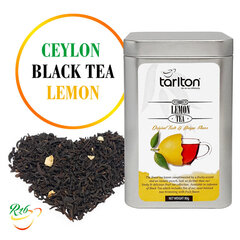 Tarlton Lemon Black tea, Цейлонский Чёрный листовой чай с кусочками лимона, 80г цена и информация | Чай | kaup24.ee