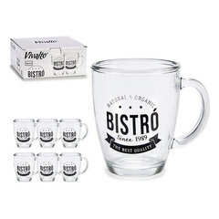 Karahvin Bistro Vivalto Läbipaistev (330 ml) (10,5 x 5,5 x 9 cm) hind ja info | Klaasid, tassid ja kannud | kaup24.ee