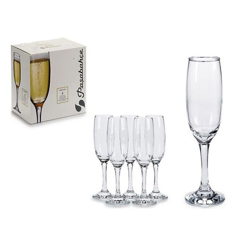 Šampanjaklaaside komplekt (6 tk) (210 ml) hind ja info | Klaasid, tassid ja kannud | kaup24.ee