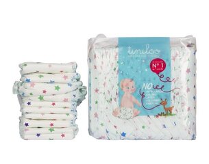 Prantsuse ökoloogilised mähkmed Tiniloo, suurus 1 (2-5 kg), Tähed, 28 tk цена и информация | Подгузники | kaup24.ee