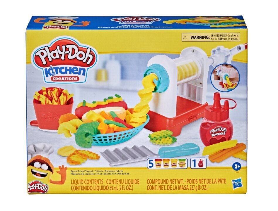 Plastiliinikomplekt Play Doh Spiral Fries, F13205L0 hind ja info | Arendavad mänguasjad | kaup24.ee