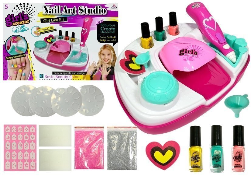 Maniküüri komplekt Nail Art Studio koos küünekuivatiga hind ja info | Tüdrukute mänguasjad | kaup24.ee