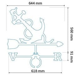 Флюгер Якорь цена и информация | Украшения | kaup24.ee