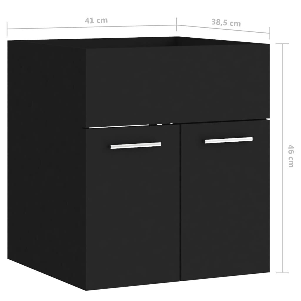 Valamukapp, 41x38,5x46cm, must hind ja info | Vannitoakapid | kaup24.ee