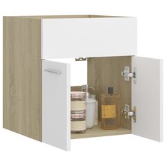 Valamukapp, 41x38,5x46cm, valge / tamm цена и информация | Шкафчики для ванной | kaup24.ee