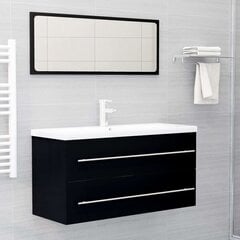 Valamukapp, 100x38,5x48cm, must цена и информация | Комплекты в ванную | kaup24.ee