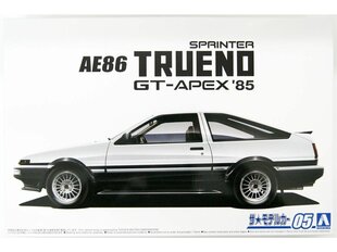 Aoshima - Toyota AE86 Sprinter Trueno GT-APEX '85, 1/24, 06141 hind ja info | Klotsid ja konstruktorid | kaup24.ee