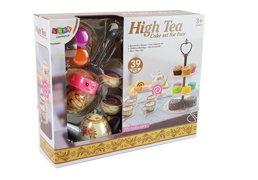 Teetasside komplekt High Tea magustoitude ja muude lisanditega цена и информация | Tüdrukute mänguasjad | kaup24.ee