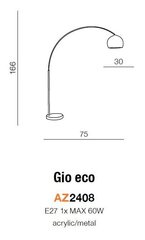 Põrandalamp Azzardo Gio Eco AZ2408 hind ja info | Põrandalambid | kaup24.ee