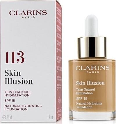 Jumestuskreem Clarins Skin Illusion Natural Hydrating Foundation Spf 15 113 Chestnut, 30 ml цена и информация | Jumestuskreemid, puudrid | kaup24.ee