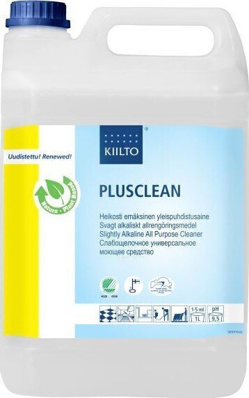 Ökoloogiline universaalne põrandapuhastusvahend KIILTO Plusclean, kontsentreeritud, 5 l hind ja info | Puhastusvahendid | kaup24.ee