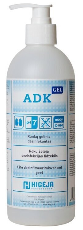 Desinfitseeriv geel kätele ADK GEL, 500 ml hind ja info | Esmaabi | kaup24.ee