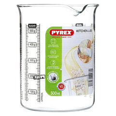 Mõõduklaas Pyrex Kitchen Lab Läbipaistev klaas, maht 0,5 L hind ja info | Klaasid, tassid ja kannud | kaup24.ee