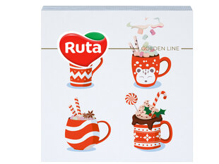 Jõuluteemalised 2-kihilised lauasalvrätikud Ruta 33х33 cm Tassid, 20 tk. hind ja info | Laudlinad, lauamatid, servjetid | kaup24.ee