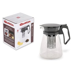 Sõelaga teekann Quttin Klaas Must: Maht - 1100 ml цена и информация | Стаканы, фужеры, кувшины | kaup24.ee