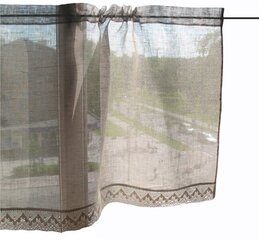 Льняные шторы серые с кружевом цена и информация | Занавески | kaup24.ee