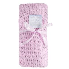 Большое вязаное одеяло, розовое цена и информация | Детские подушки, конверты, спальники | kaup24.ee