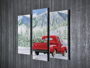Репродукция из трех частей Зима цена и информация | Настенные деревянные декорации | kaup24.ee