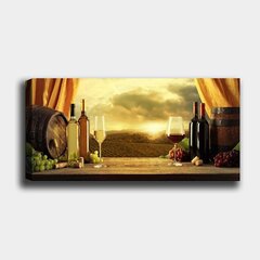 Репродукция на холсте Вино, 50x120 см цена и информация | Настенные деревянные декорации | kaup24.ee