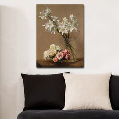 Репродукция на холсте Цветы, 70x100 см цена и информация | Настенные деревянные декорации | kaup24.ee