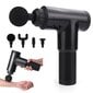 Massage gun | Massaažipüstol, Juhtmeta massaaži löökpüstol, 4 otsaga lihasmasseerija цена и информация | Massaažiseadmed | kaup24.ee