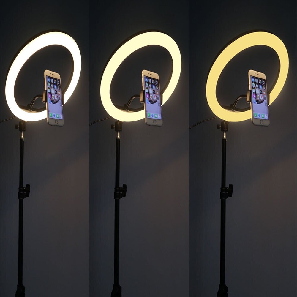 LED Ring | LED-rõngas, rõngaslamp, 12-tolline 2-meetrise aluse ja telefonihoidikuga hind ja info | Fotovalgustuse seadmed | kaup24.ee