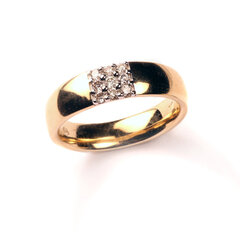 Золотое кольцо с бриллиантами, 16,5 мм, 311 965 165 цена и информация | Кольцо | kaup24.ee