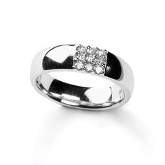 Valgest kullast sõrmus teemantidega 17.5 mm 311 968 175 hind ja info | Sõrmused | kaup24.ee