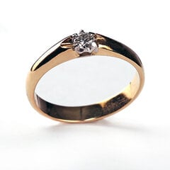 Teemantiga kuldsõrmus 16 mm 311 509 160 цена и информация | Кольцо | kaup24.ee