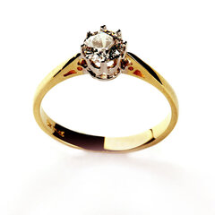 Золотое кольцо с цирконием, 18 мм, 311 549 180 цена и информация | Кольцо | kaup24.ee