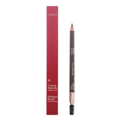 Silma kontuurpliiats Clarins Eyebrow Pencil 01 Dark Brown, 1.3 g hind ja info | Ripsmetušid, lauvärvid, silmapliiatsid, seerumid | kaup24.ee