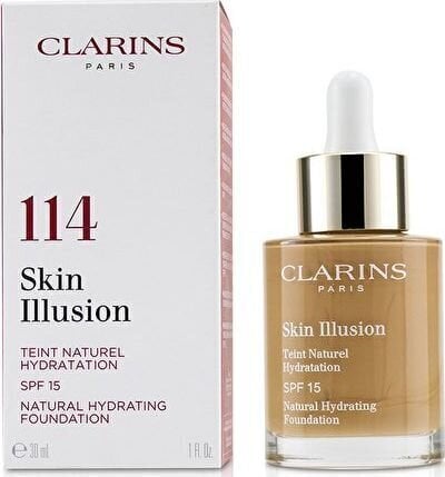 Jumestuskreem Clarins Skin Illusion Natural Hydrating Foundation SPF 15 114 Cappuccino, 30 ml цена и информация | Jumestuskreemid, puudrid | kaup24.ee