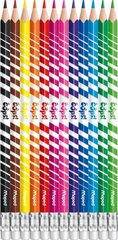 Värvipliiatsid ColorPeps Oops! koos kutukummiga, 12 tk цена и информация | Принадлежности для рисования, лепки | kaup24.ee